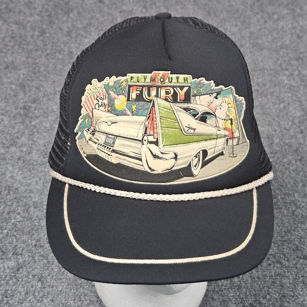 Plymouth Fury Trucker Hat Black Rope Cap Snapback Classic Car 1957
